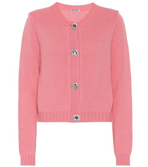 miu miu embellished cardigan|miumiu sweaters for women.